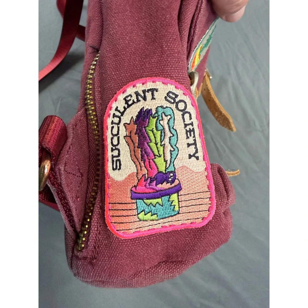 Herschel‎ Supply Co Select Series Burgundy Dawson Backpack Patches Leather Trim